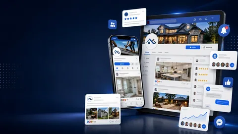 A contractor business Facebook page displayed on a laptop and phone.