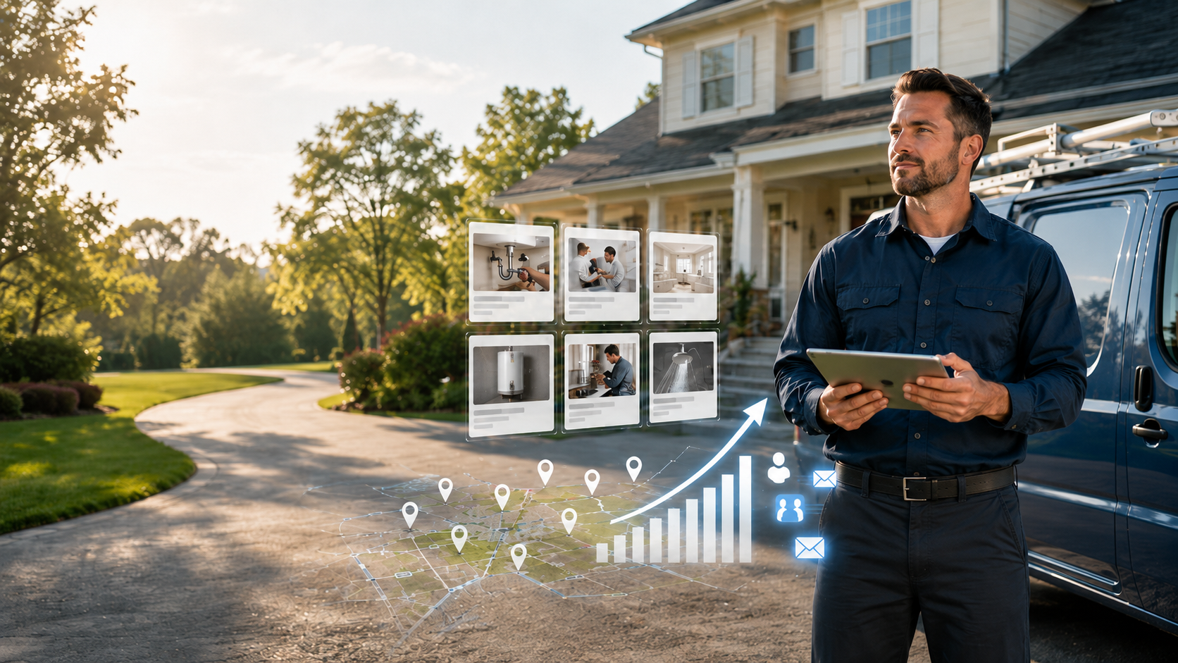 Extra service and location pages added to a contractor's website