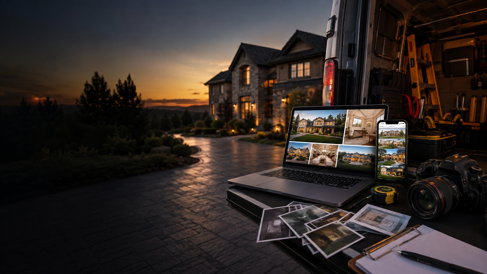 Finished job photos laid out in a contractor's website gallery