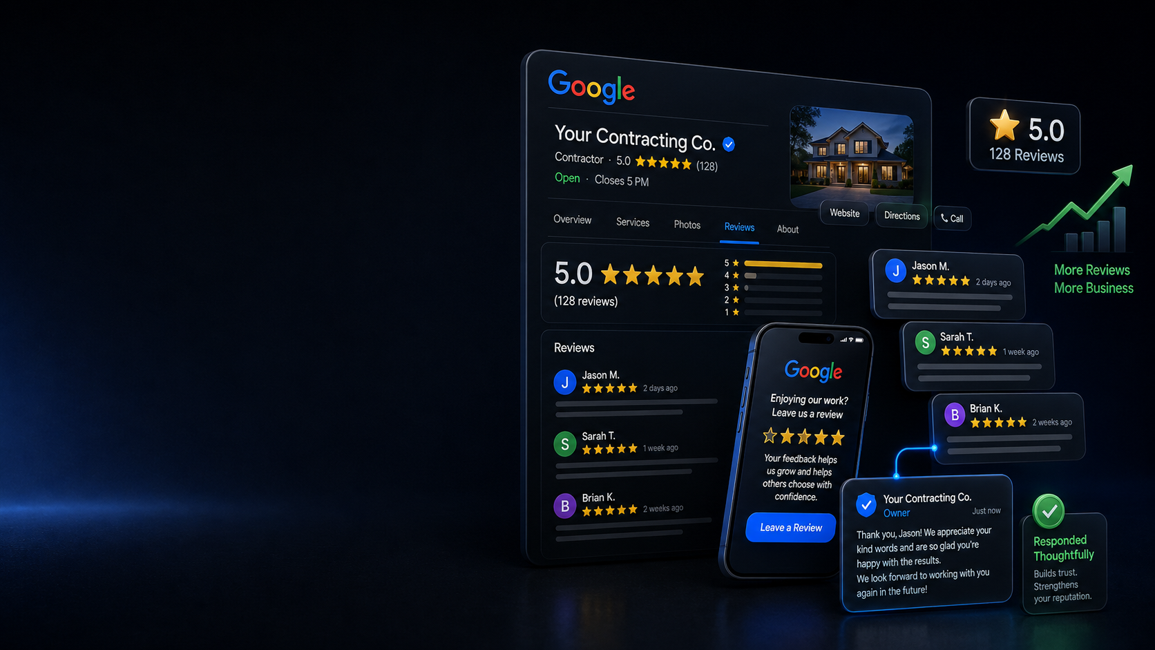 how to get google reviews for contractors